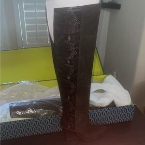 Tory Burch Black and Brown‎ Heeled Boots